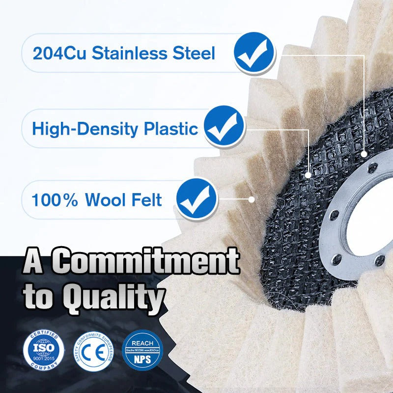 🔥 Wool Felt Flap Disc Polishing Wheel